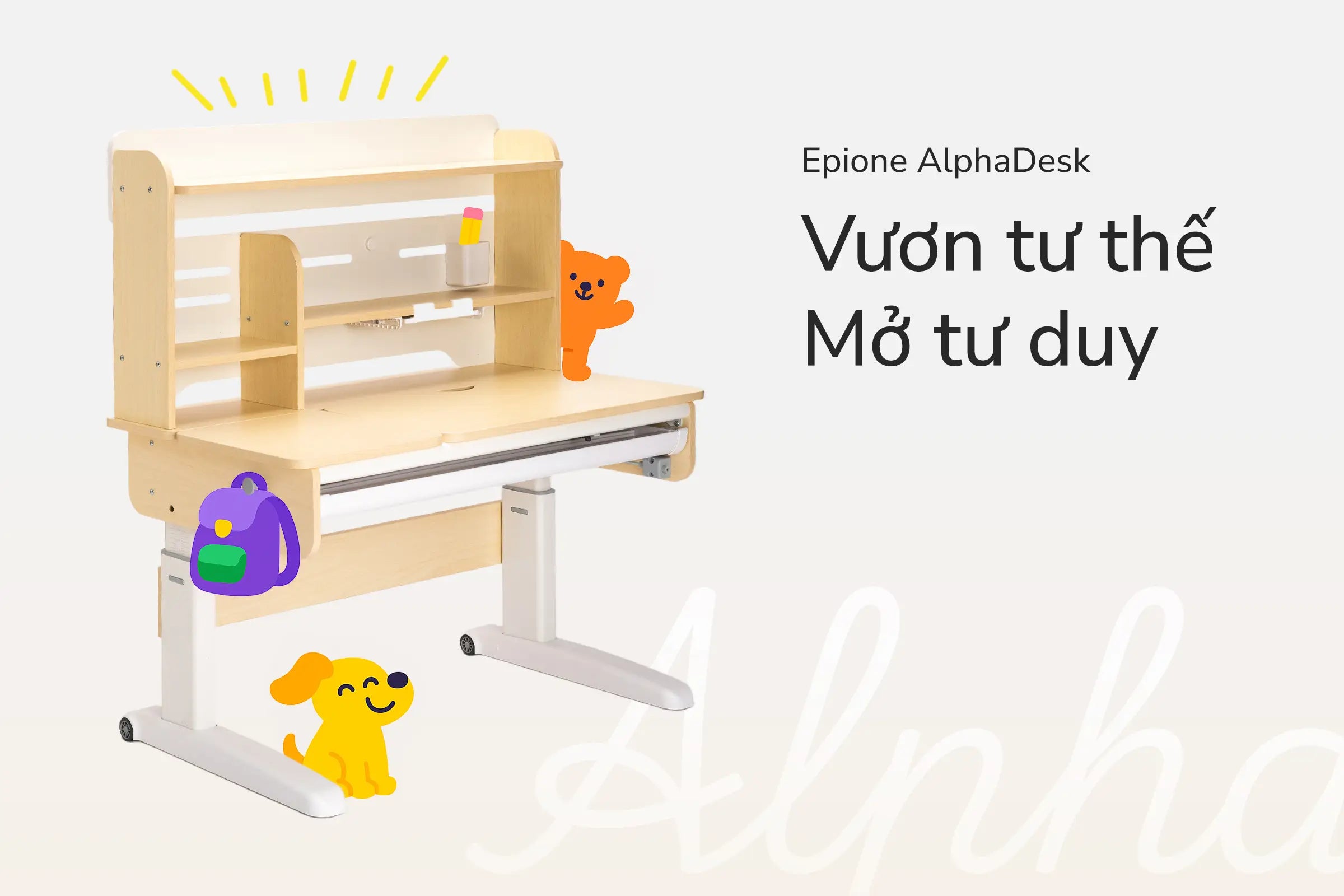 Banner bàn học thông minh Epione AlphaDesk