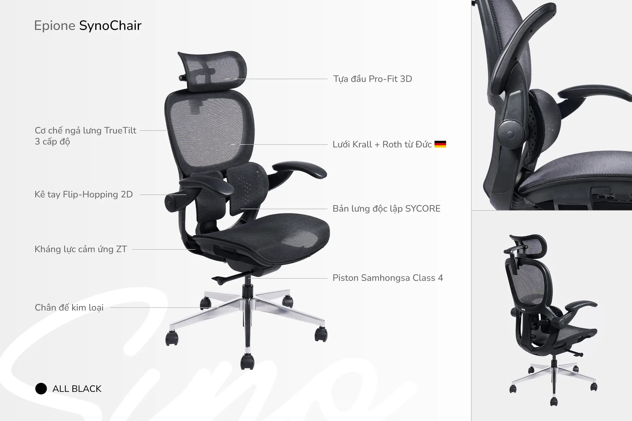 Tính năng ghế SynoChair
