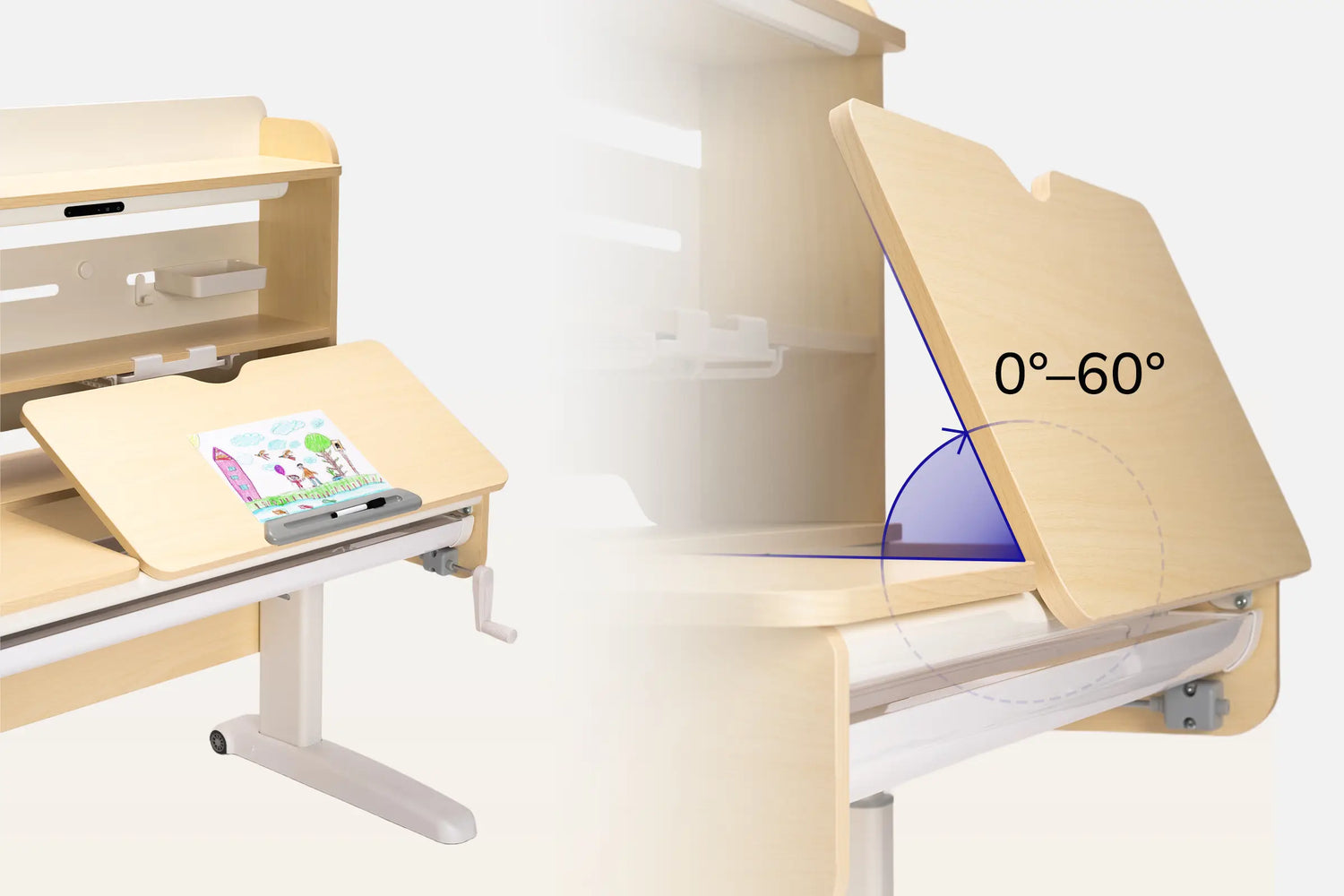 Điều chỉnh góc nghiêng đến 60 độ