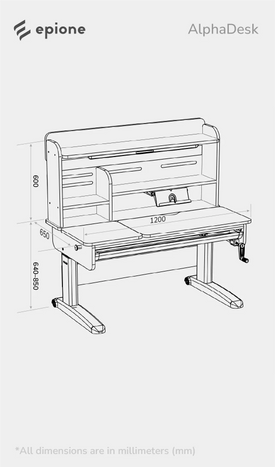 Thông số kích thước Epione AlphaDesk