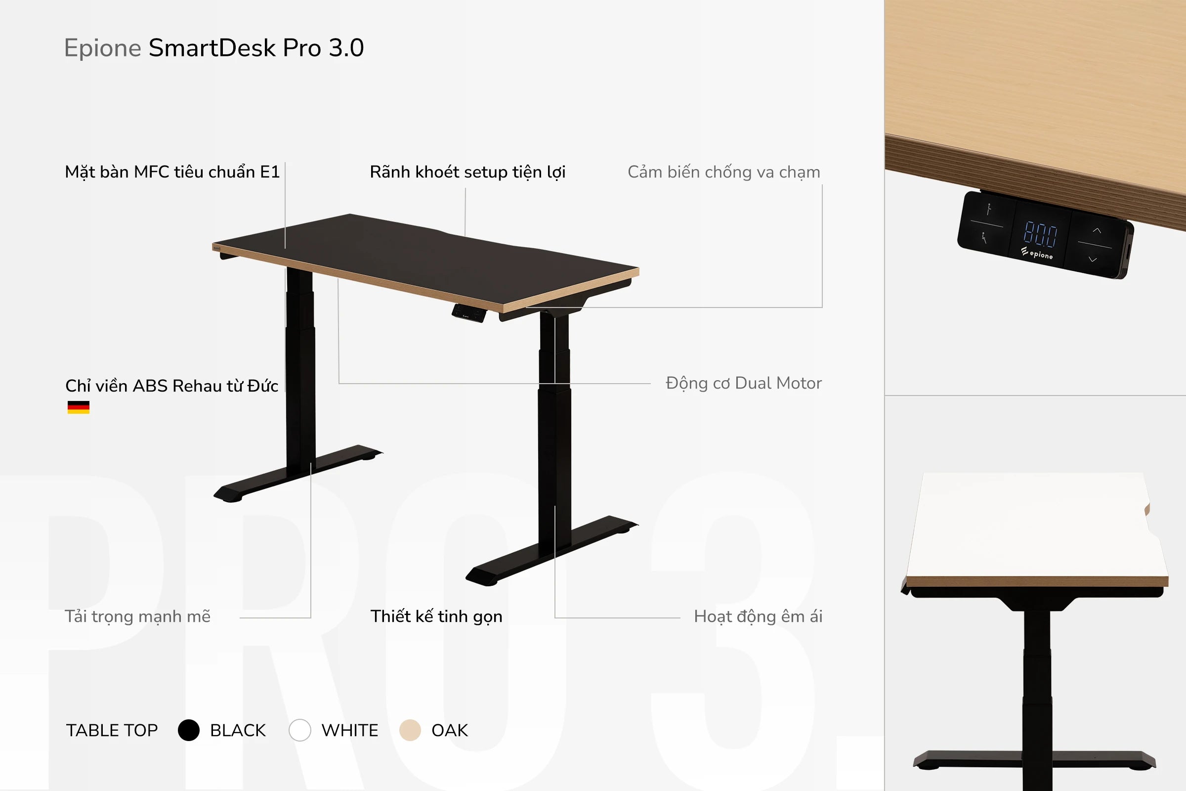 Tính năng Epione SmartDesk Pro 3.0
